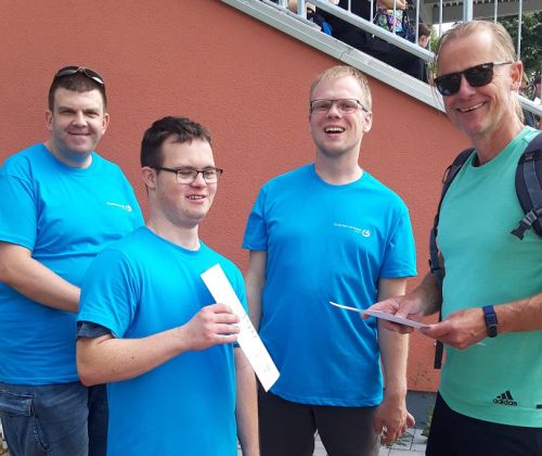 Urkunde als Dank für das Team aus der Südpfalzwerkstatt beim Spendenlauf in Herxheim