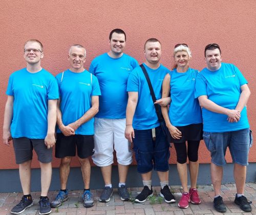 Ein Team der Südpfalzwerkstatt hat in Herxheim an einem Spendlauf teilgenommen