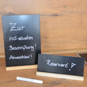 Tischaufsteller mit Kreidetafel - demnächst erhältlich