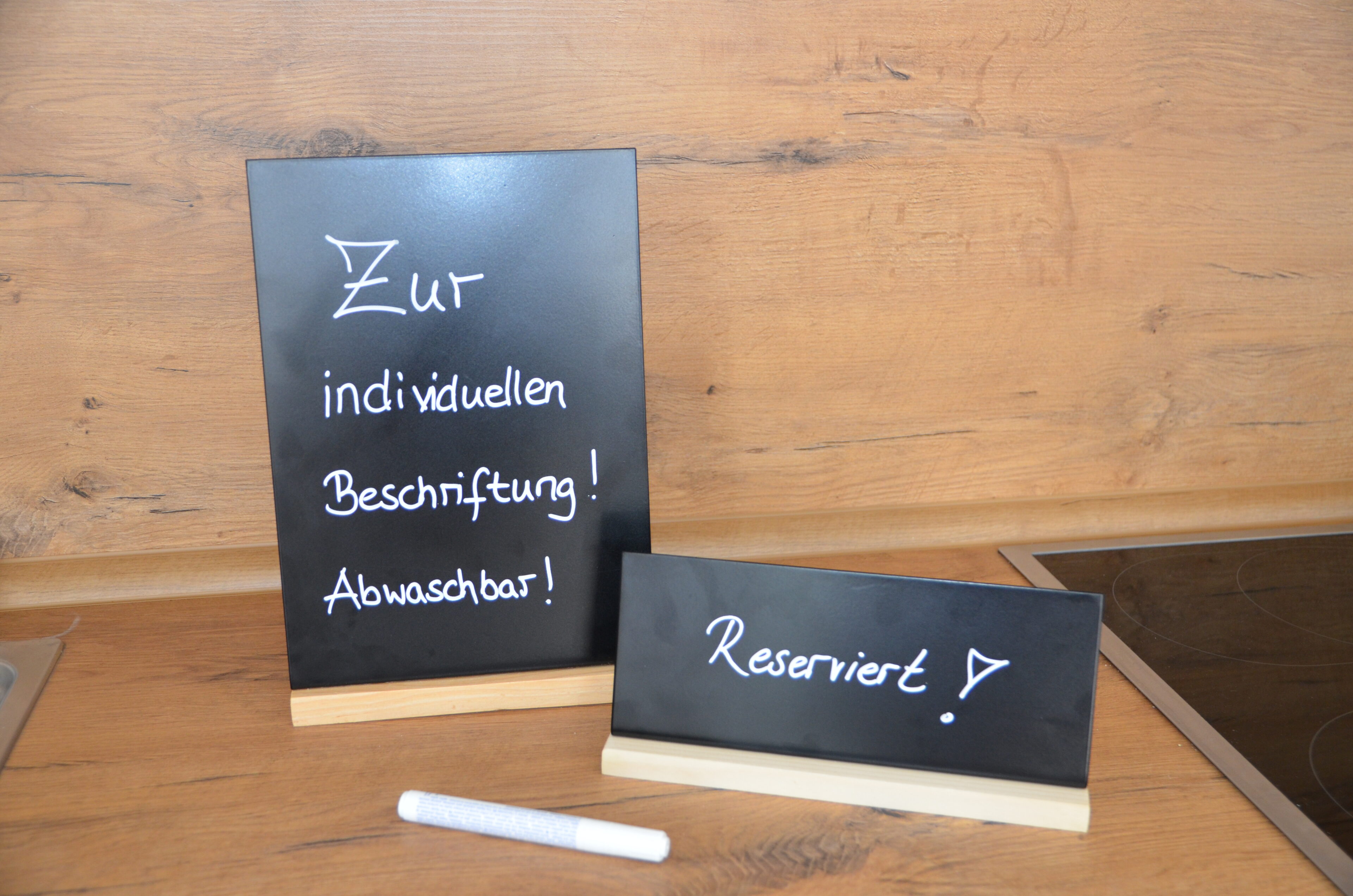 Tischaufsteller mit Kreidetafel - demnächst erhältlich