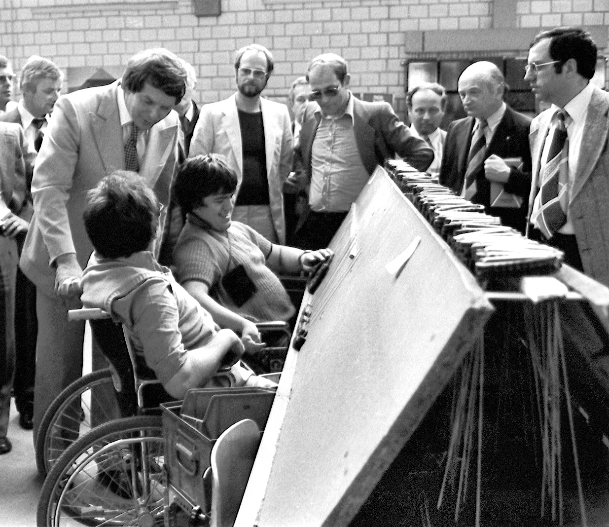 Südpfalzwerkstatt an in Offenbach: Besichtigung im Jahr 1977